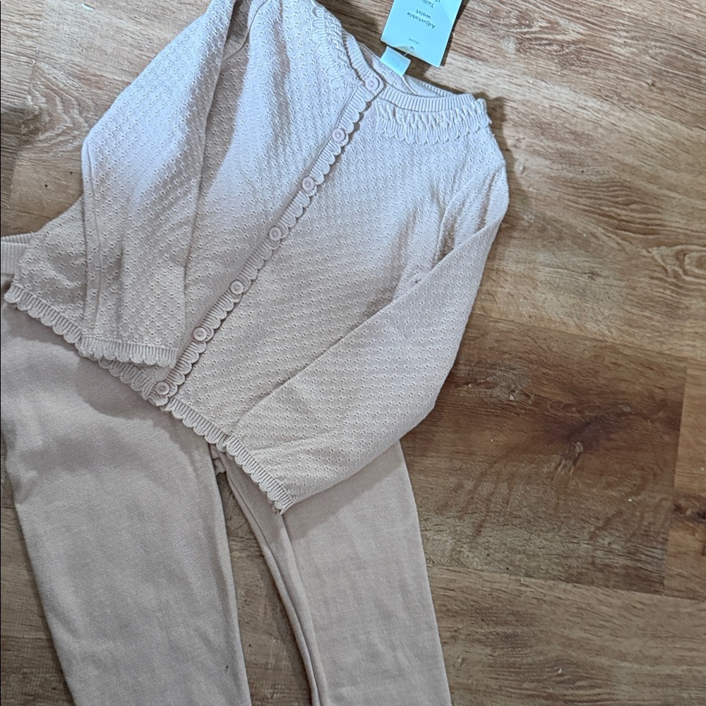 H&M Light Beige Knit Kids Matching Set